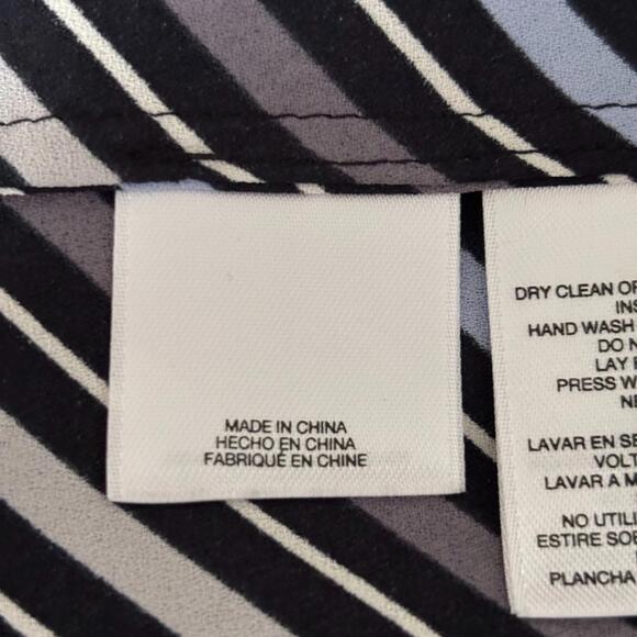 Ann Klein Women's Top - Long Sleeve, Colorful Striped Blouse - Plus Size 1 X - Picture 5 of 6